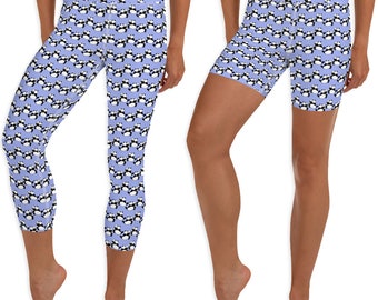 Panda Print Leggings or Bike Shorts: Women's Workout Clothes