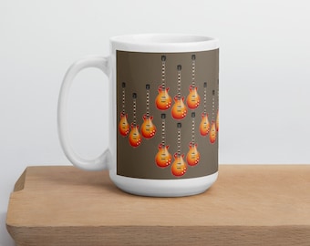 Electric Guitar Mug, Music Lover Gift, Guitarist Coffee Mug