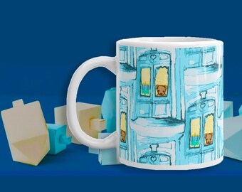 Hanukkah Dog Menorah Coffee Mug: Chanukah Gift for Dog Lovers