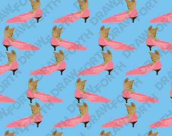 Kittens in Kitten Heel Shoes Seamless Pattern Digital Download
