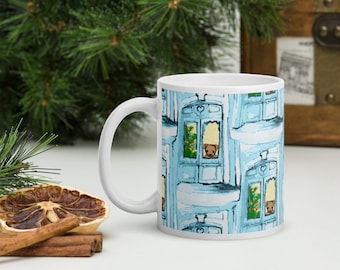 Christmas Tree and Dog Mug, Xmas Gift for Dog Lover