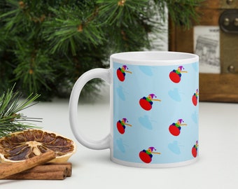 Winter Sledding Coffee Mug: Child's Wonderland Scene