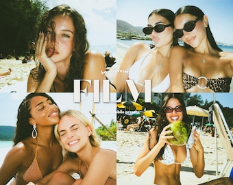 Ajuste preestablecido de Lightroom para película, filtro de cámara desechable, ajuste preestablecido de viaje estético, película analógica vintage, ajustes preestablecidos de verano, ajuste preestablecido para cámara digital