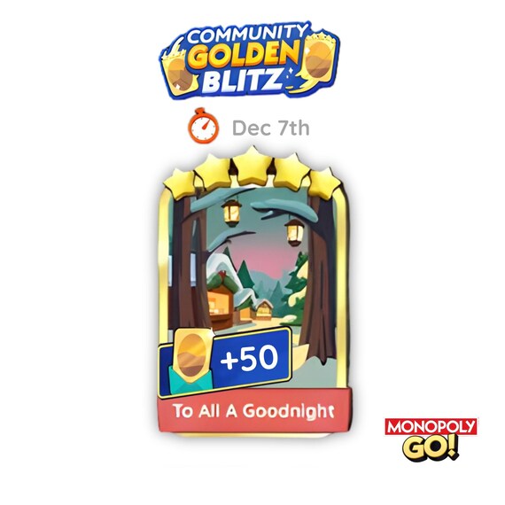 Buy Monopoly GO GOLDEN BLITZ To All A Goodnight Set 22 Online In India - Foto 2