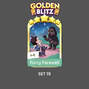 Golden Blitz Monopoly Go - Adieu à fourrure - 5 étoiles - Série 19