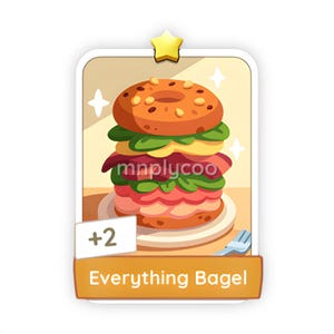 Everything Bagel 1 Stars Set 1 – Monopoly GO Sticker
