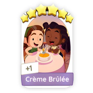 Monopoly GO Creme Brulee 6 Star Sticker Set 14 – Fast Delivery Trusted Seller