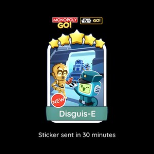 Monopoly Go Disguis-E Stickers - Monopoly Go Stickers - 5 Stars -  Star Wars Go Album