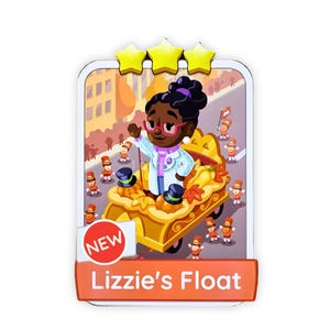 Lizzie&#39;s Float 3 Stars Set 9 – Adesivo Monopoly GO