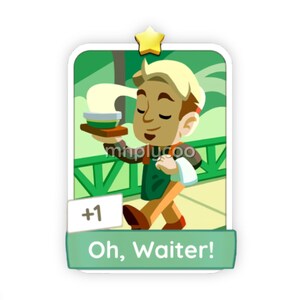 Oh Waiter 1 Stars Set 2 – Monopoly GO Sticker
