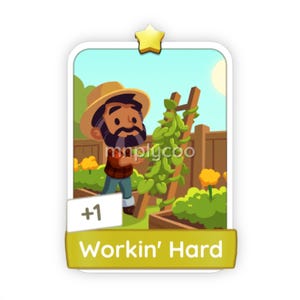 Workin Hard 1 Stars Set 6 – Monopoly GO Sticker