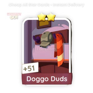 Doggo Duds 2 Stars Set 7 – Adesivo Monopoly GO