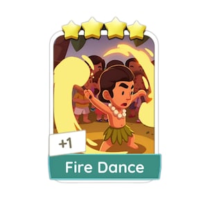 Fire Dance 4 Stars Set 10 – Monopoly GO Sticker – Summer Escape – Instant Delivery 5 Mins