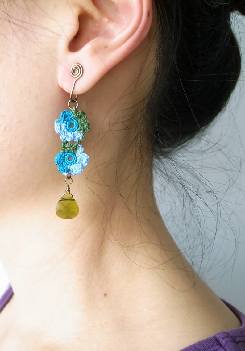 Irish Corchet Lace Jewelry flowers Iib Crochet Earrings Etsy