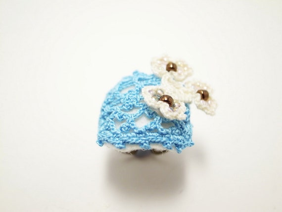 Crochet Lace Jewelry lace Fantasia I-b Fiber Jewelry, Statement Ring,  Crochet Ring -  Ireland