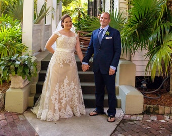 Lace Wedding Dress with Ivory Lace