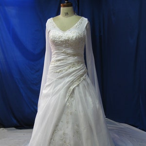 Plus Size Wedding Dress with Sleeves Medieval Style Customizable by Award Winning Wedding Dress Fantasy