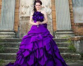 Purple Wedding Dress, Alternative Wedding Dress, Gothic Wedding Dress, Purple Bridal Gown, Purple Wedding Gown
