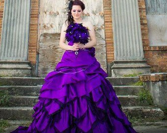 purple dresses for weddings