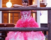 Dip Dye Wedding Dress, Pink Ombre Wedding Dress, Pink Wedding Dress, Pink Wedding Gown, Pink Bridal Gown