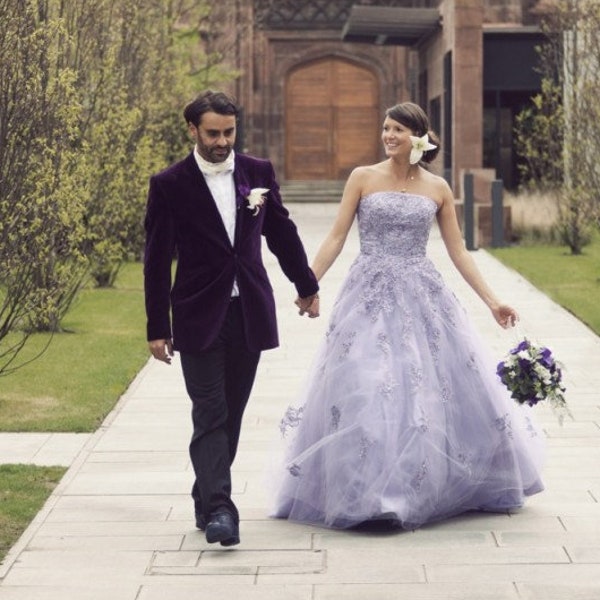 Purple Wedding Dress, Lavender Wedding Dress, Lilac Wedding Dress, Light Purple Wedding Dress