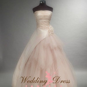 Beautiful Blush Wedding Dress, Blush Wedding Gown, Blush Bridal Gown, Pink Wedding Dress, Baby Pink Wedding Dress, Pink Bridal Gown