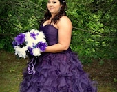 Purple Wedding Dress, Purple Bridal Gown, Purple Wedding Gown, Plus Size Purple Wedding Dress