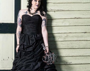 Black Wedding Dress, Black Wedding Gown, Black Bridal Gown, Gothic Wedding Dress, Gothic Bridal Gown, Gothic Wedding Gown