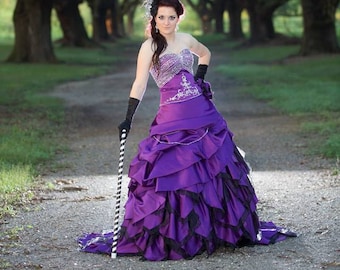 Alternative Wedding Dress Handmade to Your Measurements  Colorful