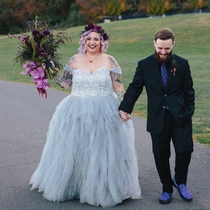 Gray Wedding Dress, Gray Bridal Gown, Gray Wedding Gown, Grey Wedding Dress, Grey Wedding Gown, Grey Bridal Gown image 1