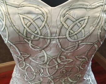 Celtic Wedding Dress, Celtic Bridal Gown, Celtic Wedding Gown, Celtic Embroidery