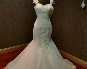 illusion back Wedding Dress Custom Handmade to your Measurements by Award Winning Wedding Dress Fantasy