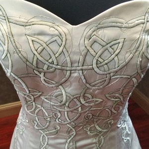 Celtic Wedding Dress, Celtic Bridal Gown, Celtic Wedding Gown, Celtic Embroidery