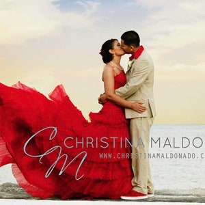 Red Wedding Dress Bridal Gown Colored Wedding Dress Colorful Strapless by Award Winning Bridal Salon in Teaneck, NJ