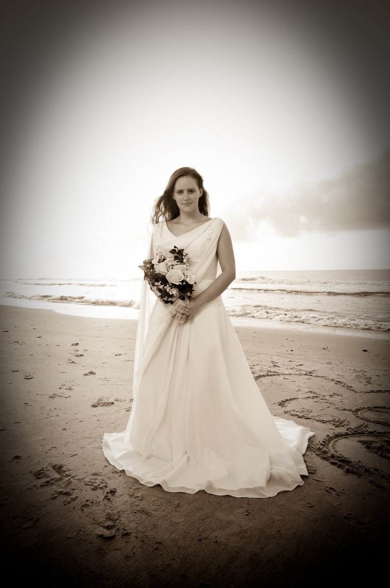 Celtic Wedding Dress with Chiffon Long Sleeves Bridal Gown from Award Winning Wedding Dress Fantasy image 3
