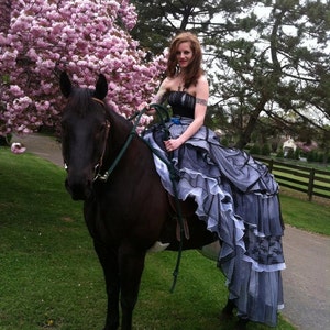 Black and White Gothic Wedding Dress Custom Made to your Measurements Missy Couture Bridal Gown image 2