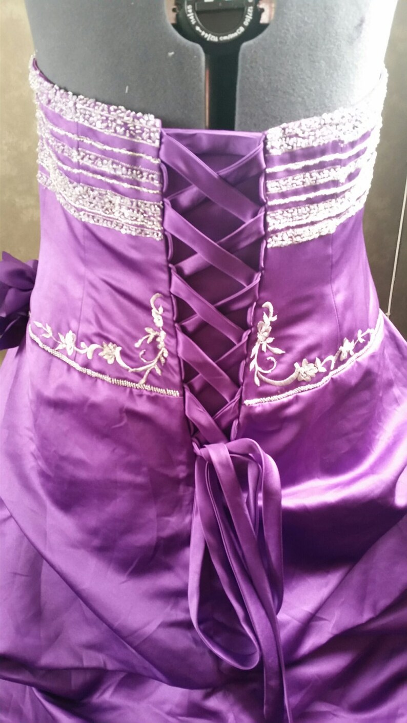 Plus Size Purple Wedding Dress Ready To Ship Etsy