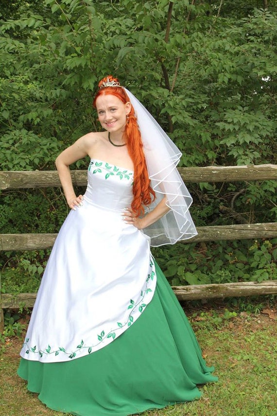 beautiful green wedding dresses