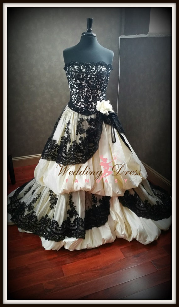 black and yellow wedding dresses