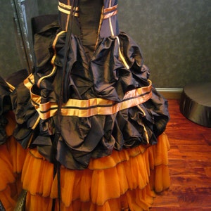 Orange and Brown Wedding Dress Halloween Wedding Dress Custom Made to your Measurements by Award Winning Bridal Salon image 5