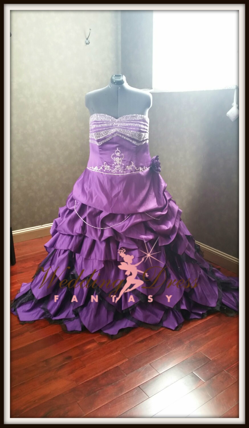 Plus Size Purple Wedding Dress Ready To Ship Etsy