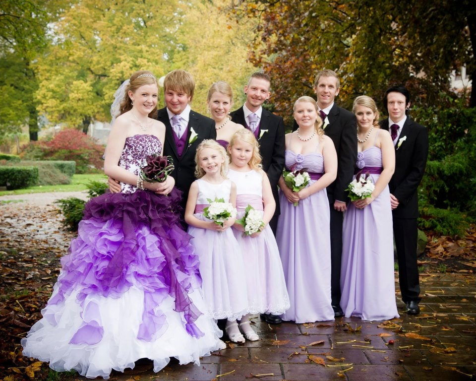 Dip Dye Purple and White Ombre Wedding Dress Strapless With - Etsy