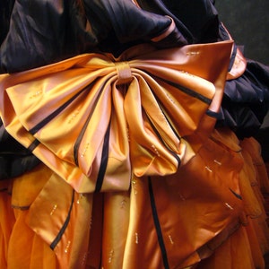 Orange and Brown Wedding Dress Halloween Wedding Dress Custom Made to your Measurements by Award Winning Bridal Salon image 3