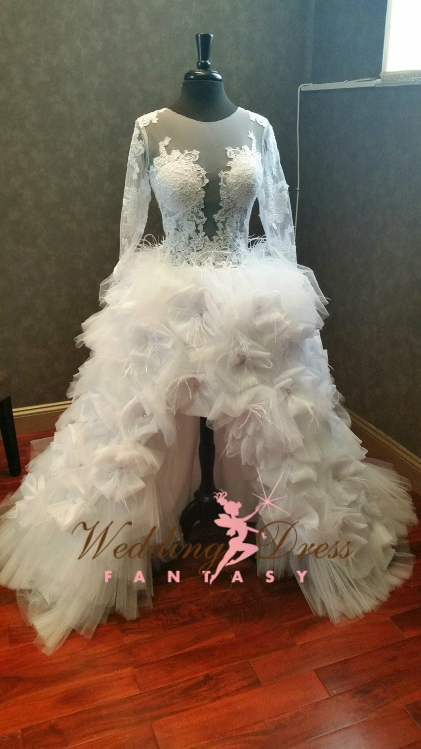 Sexy Brautkleid Brautkleid High Low Hohe Niedrige Etsy