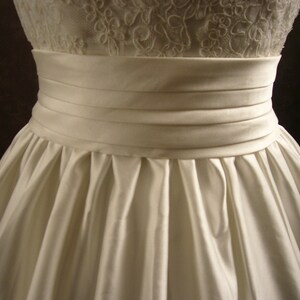 Custom Made Wedding Dress with Alencon French Lace Gathered Skirt Custom Made to your Measurements image 5