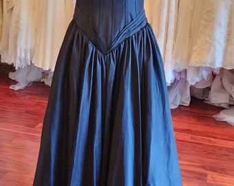 Black Gothic Corset Wedding Dress