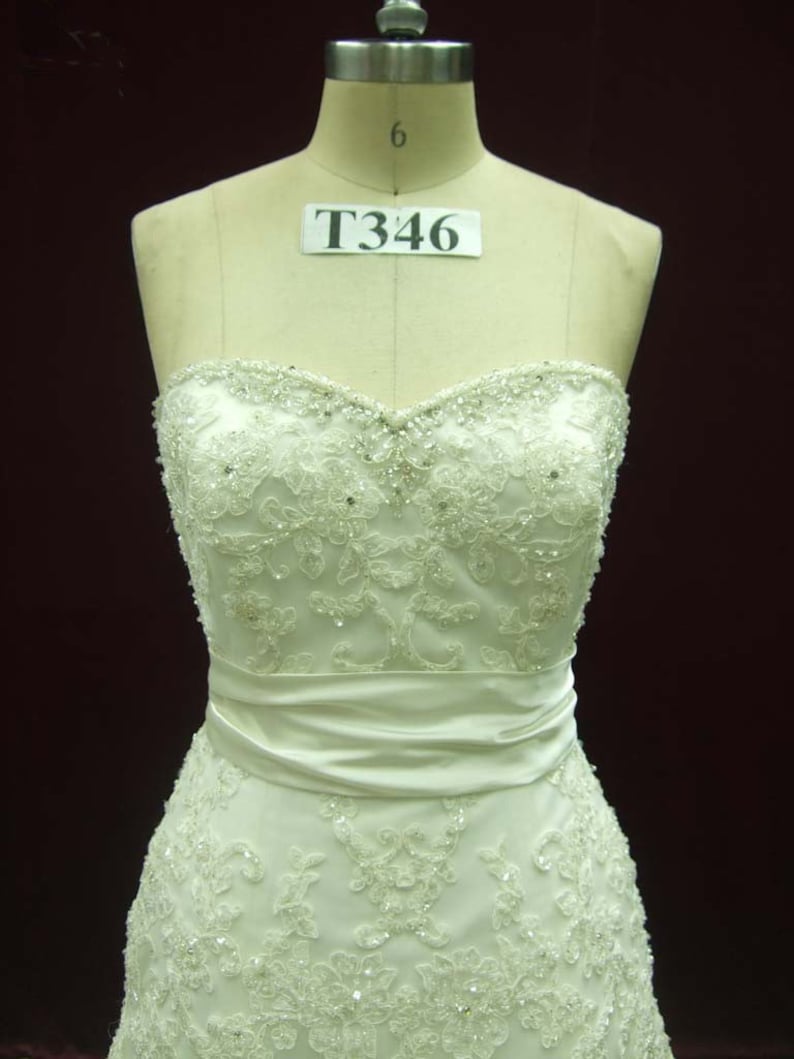 Sexy Wedding Dress with French Lace Trumpet Fit and Flair Style Custom Made by Award Winning Wedding Dress Fantasy image 4