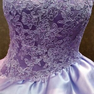 Orchid and Lilac Purple Wedding Dress with Straps, Purple Ballgown, Purple Bridal Gown, Alternative Wedding Dress, Unique Wedding Dress image 5