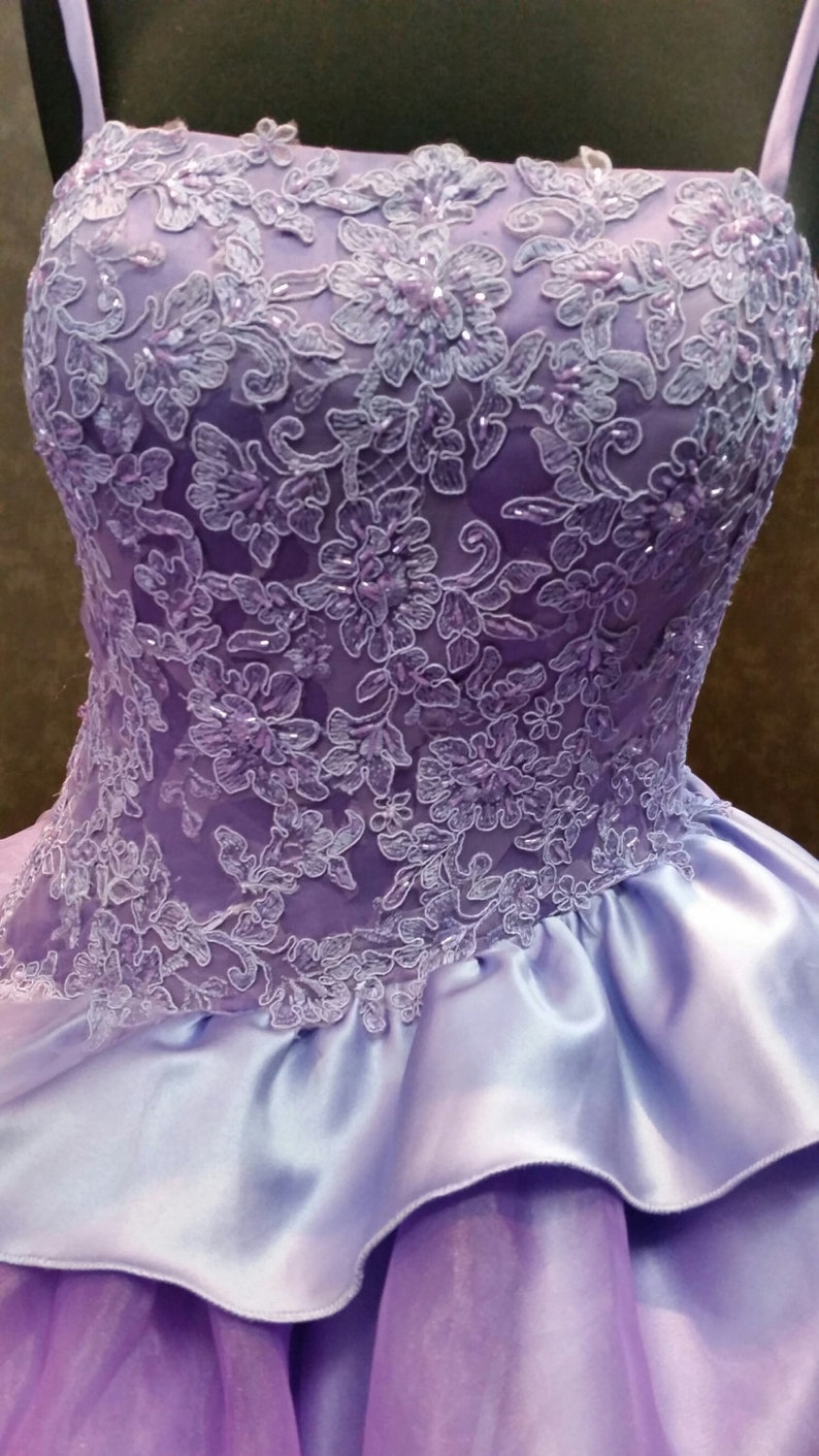 Orchid and Lilac Purple Wedding Dress with Straps, Purple Ballgown, Purple Bridal Gown, Alternative Wedding Dress, Unique Wedding Dress image 5