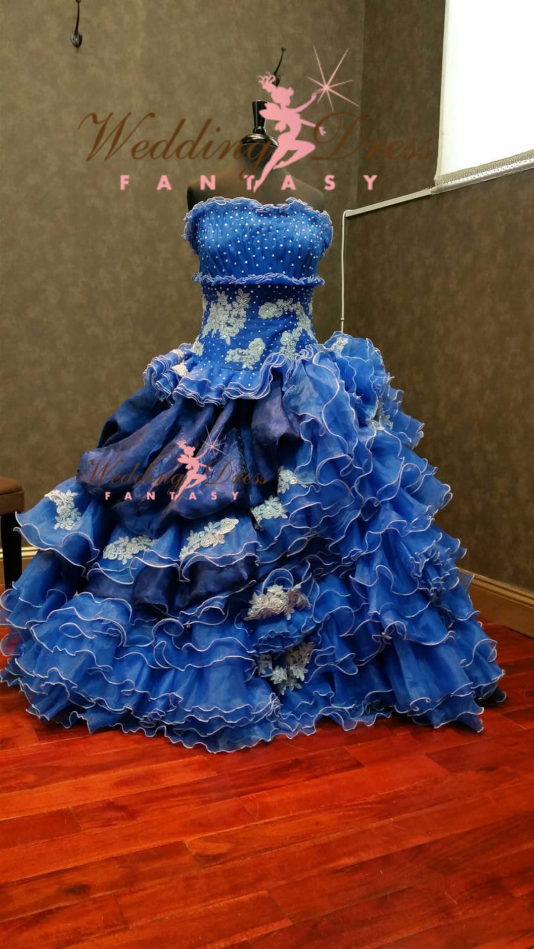 royal blue wedding dress